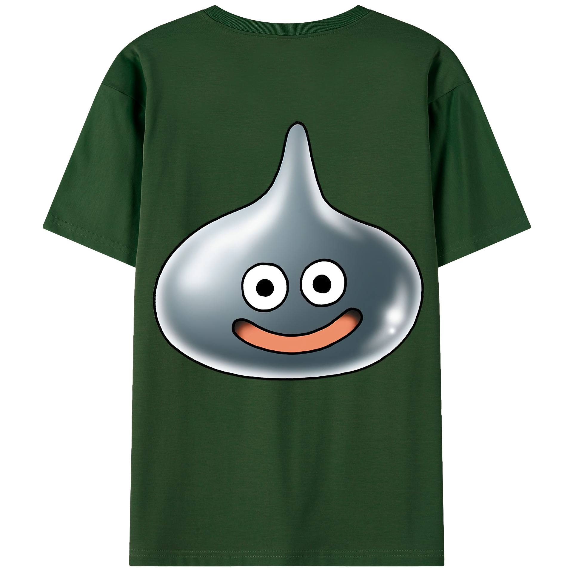 （画像用） ドラゴンクエスト Doragon Kuesuto Dragon Quest 綿100％半袖Tシャツ（背面プリント）
